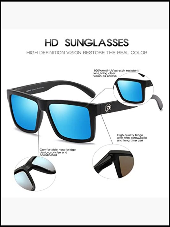 Classic Square Polarized Sunglasses UV400 Protection Unisex main image 4